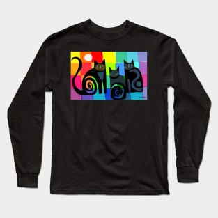 Colourful cats 53 paper Long Sleeve T-Shirt